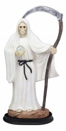 Holy Death-Santisima Muerte Statue 12.75" Tall Resin Finish/White