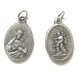 Religious Medal Sacred Heart of Jesus/Guardian Angel 