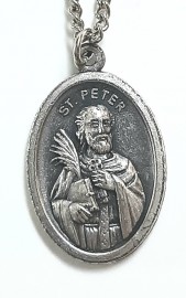 Religious Medal St. Peter with chain