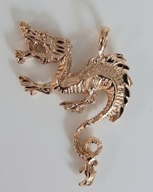 Gold Dragon Pendant top