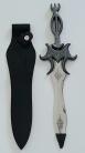 Black-Silver Aluminium Handle 18" Decorative Athame/Neptune Dagger for Ritual and Collection