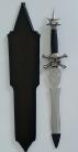 Star Of Darkness Decorative Dagger 22"L with Wooden Panel for Ritual and Collection