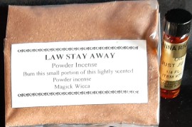 Law Stay Away kit / Law stayaway incense + Just judge  oil