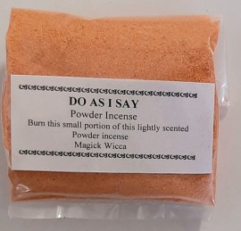 Magic Wicca Incense Powder DO AS I SAY