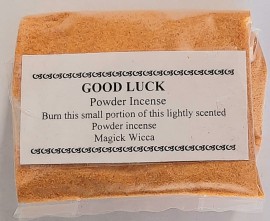 Magick Wicca Incense Powder Good Luck