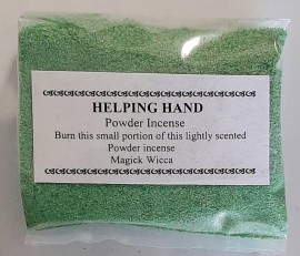 Magick Wicca Incense Powder Helping Hand
