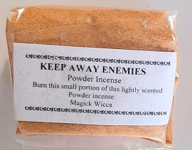 Magick Wicca Incense Powder Keep Away Enemies