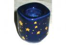 Blue Ceramic Starry Chime Candle Holder