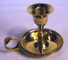 Brass Chamberstick Tapered Candle Holder