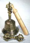 Brass Tibetan Dripu Bell and Dorje Set