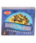 Frankincense & Myrrh HEM cone 10 pack