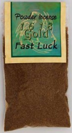 Fast Luck Powder Incense 1618 gold