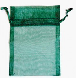 Large Green Organza Pouch