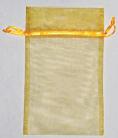Large Gold Organza Pouch