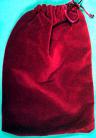 Large Cranberry Velveteen Bag (5