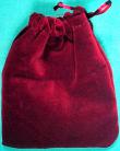 Small Cranberry Velveteen Bag (3