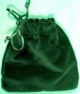 Small Green Velveteen Bag (3